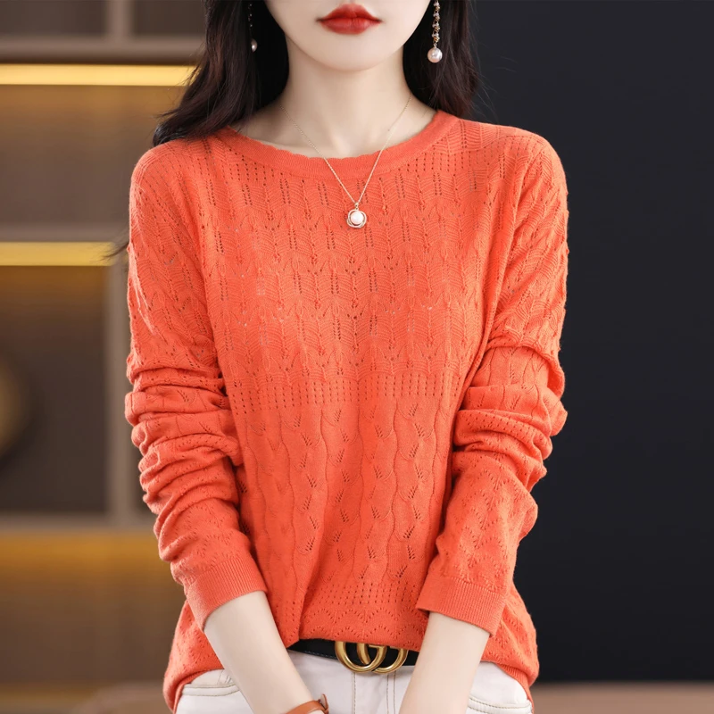 2023 New Cashmere Sweater Women's Sweater Women's Hollow Out Design O-Neck Pullover Casual Knitted Top Cashmere Women's Sweater
2023 New Cashmere Sweater Women's Sweater Women's Hollow Out Design O-Neck Pullover Casual Knitted Top Cashmere Women's Sweater