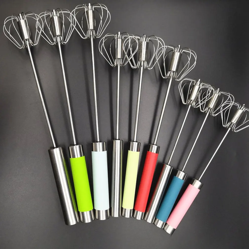 Semi-automatic Egg Beater 304 Stainless Steel Egg Whisk Manual Hand Mixer Self Turning Egg Stirrer Accessories Egg Tools
Semi-automatic Egg Beater 304 Stainless Steel Egg Whisk Manual Hand Mixer Self Turning Egg Stirrer Accessories Egg Tools