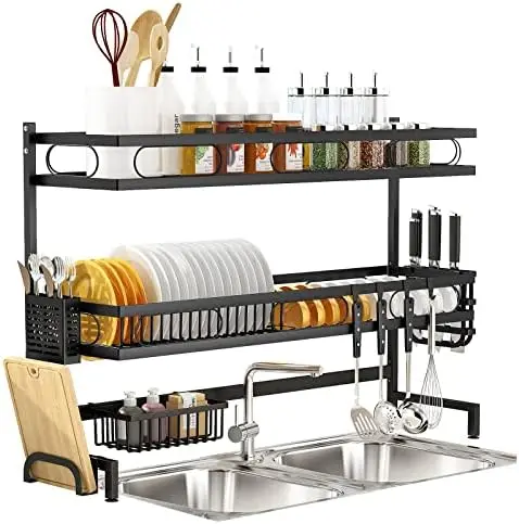 ,3 Tier Dish Drying Drainer ,Ideal for Kitchen Organizer with One Over The Sink Drainer,Cutboard Stand,Utensils Holder,Gift for
,3 Tier Dish Drying Drainer ,Ideal for Kitchen Organizer with One Over The Sink Drainer,Cutboard Stand,Utensils Holder,Gift for