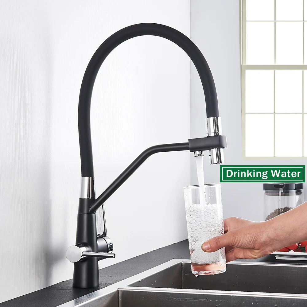 Filter Water Kitchen Faucet 2 in 1 Black Pull Down Pure Water Sink Faucets for Kitchen Deck Swivel Hot Cold Mixer Tap
Filter Water Kitchen Faucet 2 in 1 Black Pull Down Pure Water Sink Faucets for Kitchen Deck Swivel Hot Cold Mixer Tap