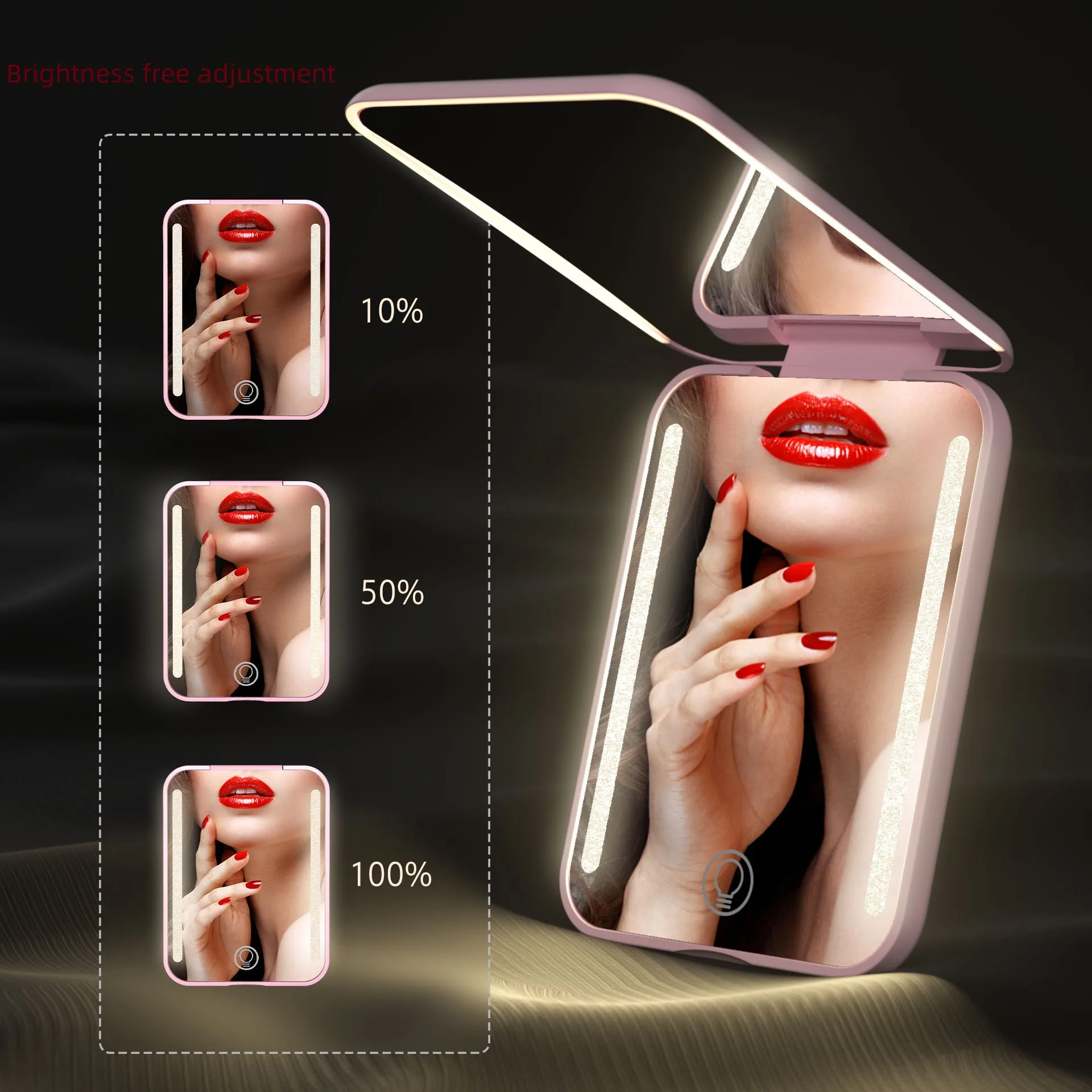 Portable LED Light Makeup Mirror Vanity Lights Compact Make Up Pocket Mirrors Vanity Cosmetic Hand Folding Led Mirror Lamp Gift
Portable LED Light Makeup Mirror Vanity Lights Compact Make Up Pocket Mirrors Vanity Cosmetic Hand Folding Led Mirror Lamp Gift