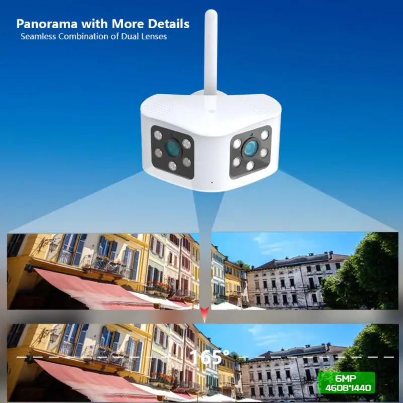 Ip Camera Protection 4k 8mp 6mp Wifi Dual Lens 180 ° Ultra-wide Angle Ai Human Detection Security Camera Wifi
Ip Camera Protection 4k 8mp 6mp Wifi Dual Lens 180 ° Ultra-wide Angle Ai Human Detection Security Camera Wifi