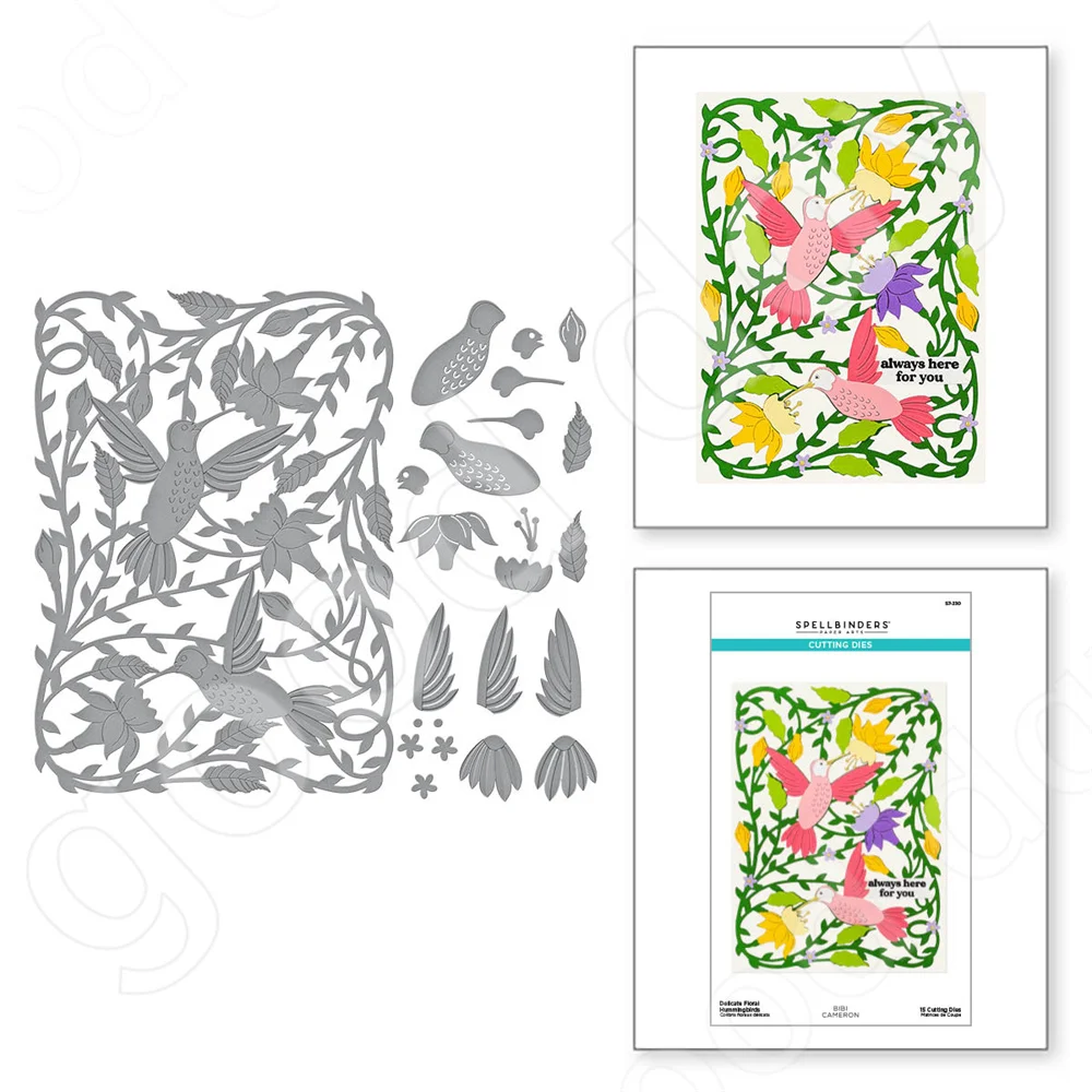 New Delicate Floral Hummingbirds metal Cutting Dies Scrapbook Diary Decoration Embossing Template Diy Greeting Card Handmade
New Delicate Floral Hummingbirds metal Cutting Dies Scrapbook Diary Decoration Embossing Template Diy Greeting Card Handmade