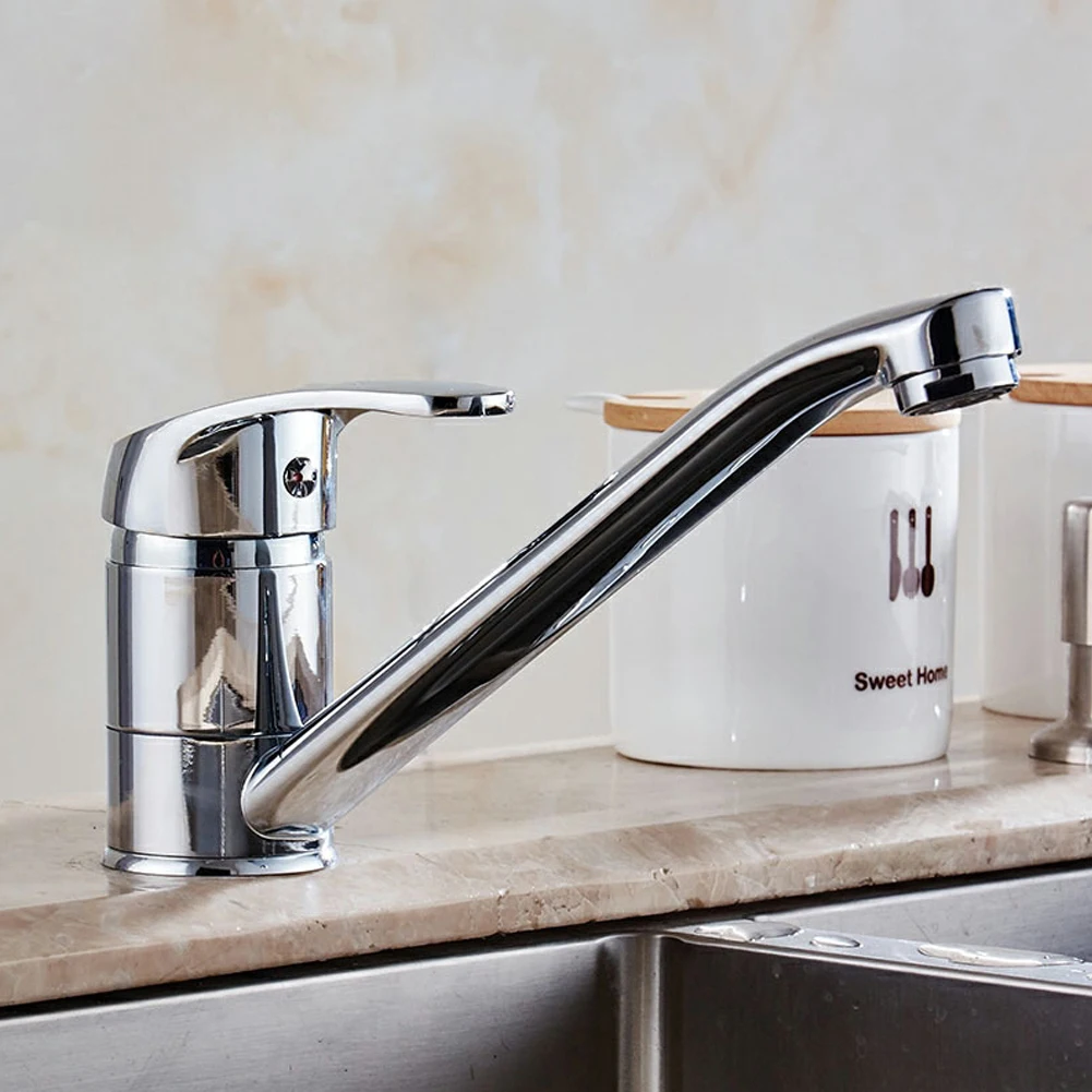 Bathroom Faucet Modern Polished Chrome Plated Single Handle Swivel Kitchen Sink Tap Cold And Hot Water Ceramic Disc Valve Core
Bathroom Faucet Modern Polished Chrome Plated Single Handle Swivel Kitchen Sink Tap Cold And Hot Water Ceramic Disc Valve Core