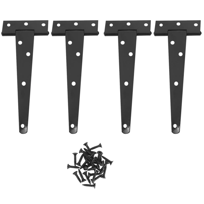 4 PCS 6 Inch Heavy Duty Door Hinges T-Strap Tee Shed Hinge Gate Hinges For Wooden Gates Hinges (Black)
4 PCS 6 Inch Heavy Duty Door Hinges T-Strap Tee Shed Hinge Gate Hinges For Wooden Gates Hinges (Black)