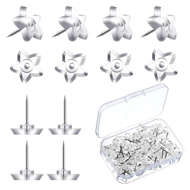 200 Pieces Star Shaped Push Pins Plastic Clear Thumb Tacks With Plastic Box For Cork Board Steel Point Decorative
200 Pieces Star Shaped Push Pins Plastic Clear Thumb Tacks With Plastic Box For Cork Board Steel Point Decorative
