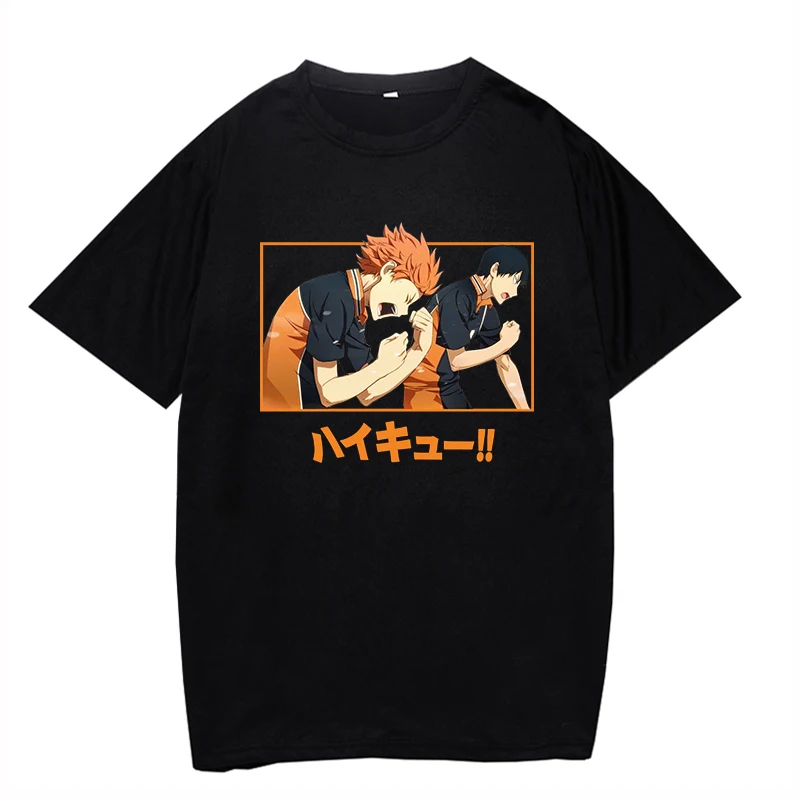 Футболка Haikyuu для мальчиков и девочек, повседневная черная рубашка оверсайз с коротким рукавом и принтом аниме, в японском стиле
Футболка Haikyuu для мальчиков и девочек, повседневная черная рубашка оверсайз с коротким рукавом и принтом аниме, в японском стиле