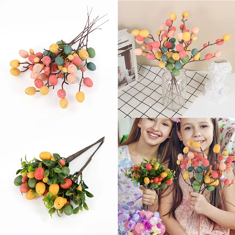 Easter Egg Tree Branch Colorful Painting Foam Egg Fake Plant DIY Easter Decoration For Home Wedding Festival Party Vase Decor
Easter Egg Tree Branch Colorful Painting Foam Egg Fake Plant DIY Easter Decoration For Home Wedding Festival Party Vase Decor