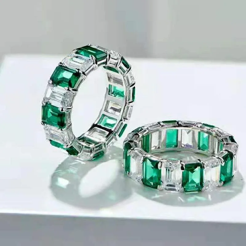 New Geometric Full Rhinestone Square Zircon Ring with Green and White Crystal Cubic Zirconia for Women Wedding Bridal Jewlery
New Geometric Full Rhinestone Square Zircon Ring with Green and White Crystal Cubic Zirconia for Women Wedding Bridal Jewlery