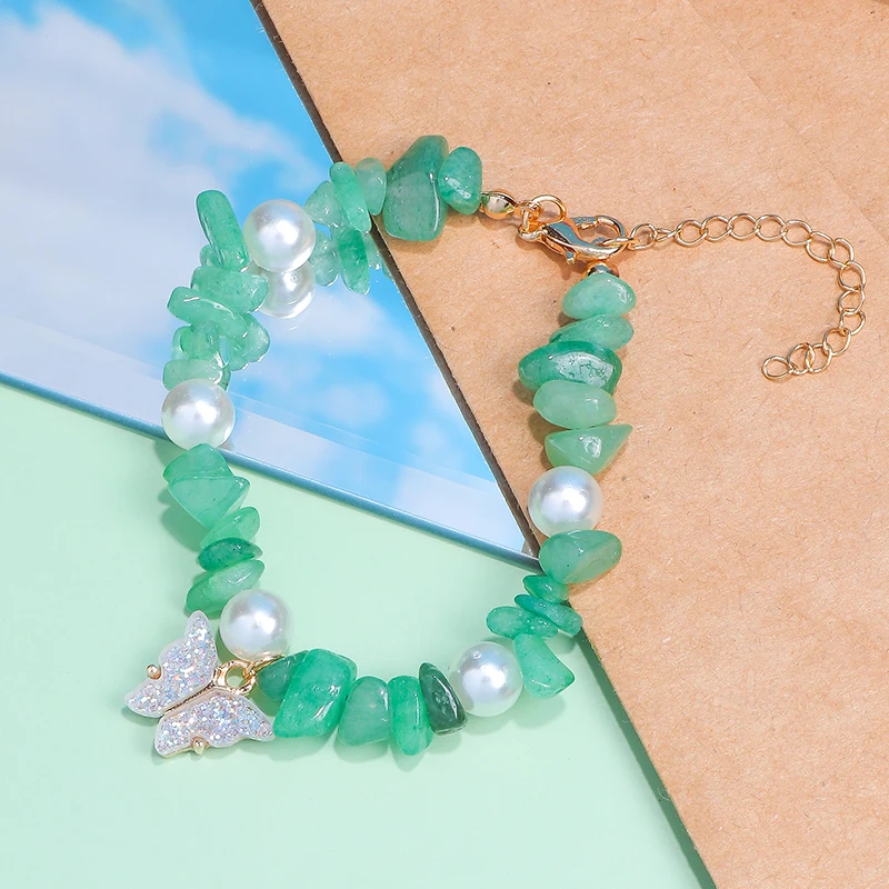 Natural Gem Stone Bracelet Irregular Pearl Stretch Chip Beads Nuggets Butterfly Bracelets Bangles Quartz Wristband For Women
Natural Gem Stone Bracelet Irregular Pearl Stretch Chip Beads Nuggets Butterfly Bracelets Bangles Quartz Wristband For Women