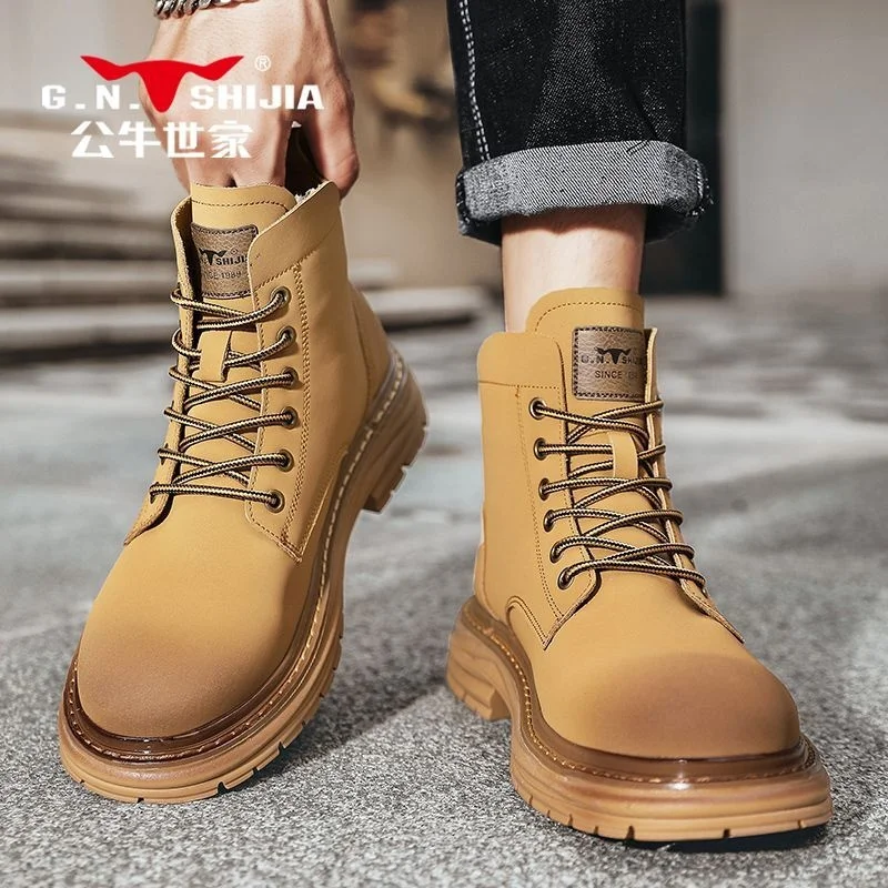 High quality Bull Aristocratic Family Yellow Boots Men's Autumn Retro ins Net Red Rising Fashion Street Shooting Six hole High t
High quality Bull Aristocratic Family Yellow Boots Men's Autumn Retro ins Net Red Rising Fashion Street Shooting Six hole High t