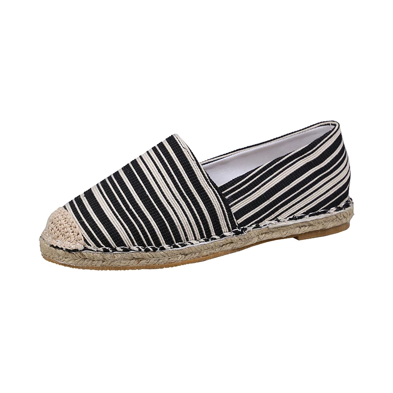 Spring and Autumn Women's Straw Woven Flat Shoes Brand Casual Cloth Shoes Barefoot Striped Color Work Comfortable Free Shipping
Spring and Autumn Women's Straw Woven Flat Shoes Brand Casual Cloth Shoes Barefoot Striped Color Work Comfortable Free Shipping