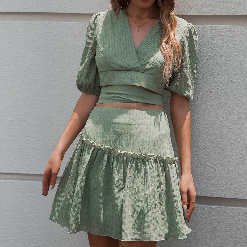 Two Piece Set Outfit Women Crop Tank Tops Mini Skirt Suits 2022 Summer Party Beach Dresses Clothes Cross Straps Sexy Ruffle Hem
Two Piece Set Outfit Women Crop Tank Tops Mini Skirt Suits 2022 Summer Party Beach Dresses Clothes Cross Straps Sexy Ruffle Hem