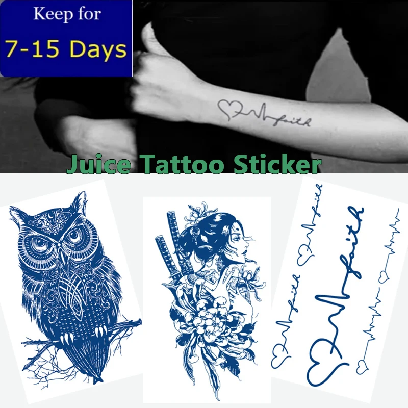 Magic Tattoo Sticker Semi-Permanent Herbal Lasting Ink Waterproof Temporary Tattoo Sticker Owl Snake Tatto Body Art Fake Tatoo
Magic Tattoo Sticker Semi-Permanent Herbal Lasting Ink Waterproof Temporary Tattoo Sticker Owl Snake Tatto Body Art Fake Tatoo