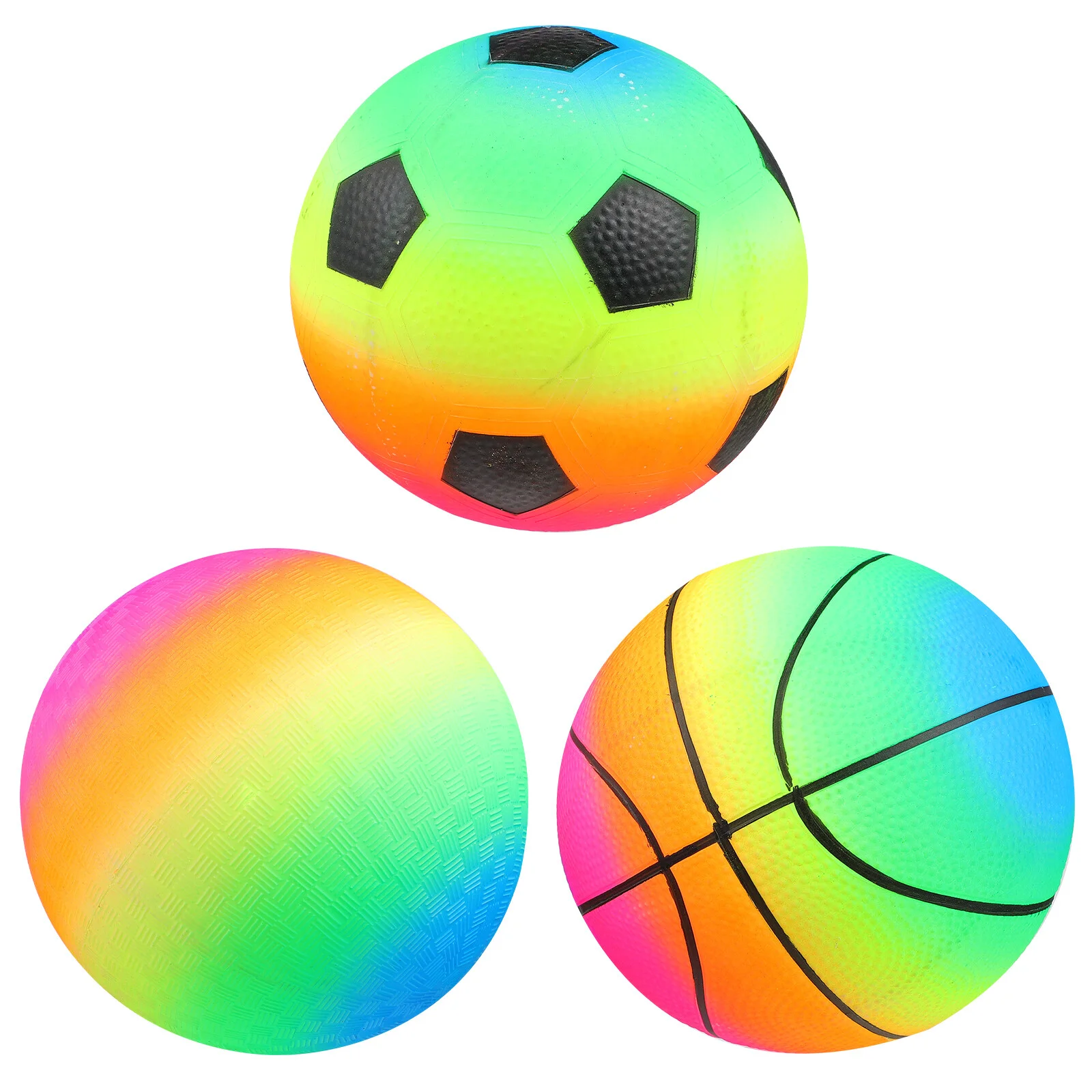 3 Pcs Billiards Soccer Toy Handball Beach Playing Rainbow Color Optional Flapping PVC Kickball Child Bounce
3 Pcs Billiards Soccer Toy Handball Beach Playing Rainbow Color Optional Flapping PVC Kickball Child Bounce