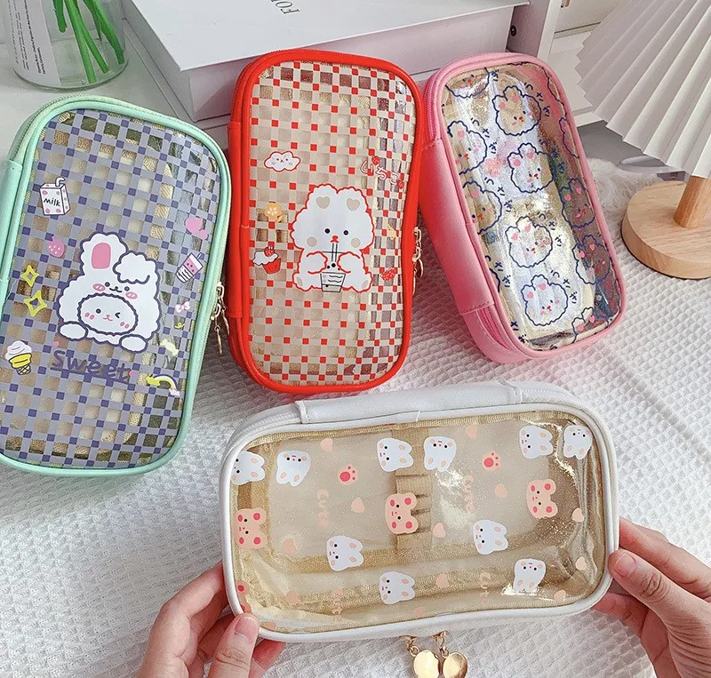 Transparent Large Capacity Storage Pouch Pen Organizers Office School Supplies Cartoon INS Style Pencil Bag Kawaii Stationery
Transparent Large Capacity Storage Pouch Pen Organizers Office School Supplies Cartoon INS Style Pencil Bag Kawaii Stationery