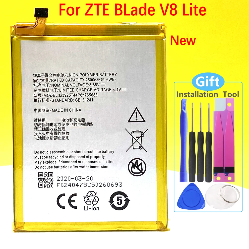 100% Новый 2500mAh Li3925t44p6h765638 Аккумулятор для ZTE BLade V8 Lite 5,0-дюймовый телефон высокое качество
100% Новый 2500mAh Li3925t44p6h765638 Аккумулятор для ZTE BLade V8 Lite 5,0-дюймовый телефон высокое качество