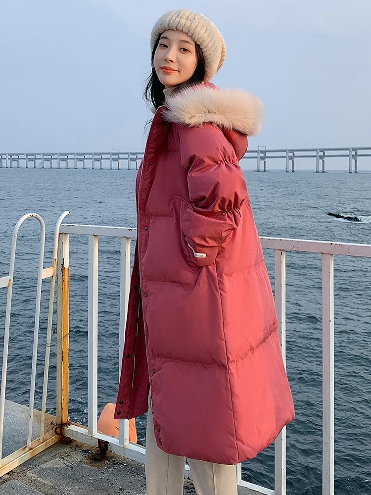 Cotton Padded Women Winter Long Parka Hooded Fur Collar Snow Wear Warm Thicken Coat Ladies Female Jacket Solid
Cotton Padded Women Winter Long Parka Hooded Fur Collar Snow Wear Warm Thicken Coat Ladies Female Jacket Solid