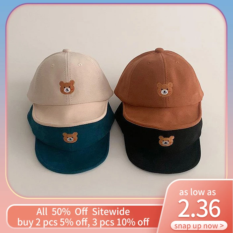 Cartoon Bear Infant Peaked Cap Curly Brim Baby Baseball Hat Cotton Solid Color Toddler Visors For Boy Girl Fashion Bonnet 어린이모자
Cartoon Bear Infant Peaked Cap Curly Brim Baby Baseball Hat Cotton Solid Color Toddler Visors For Boy Girl Fashion Bonnet 어린이모자