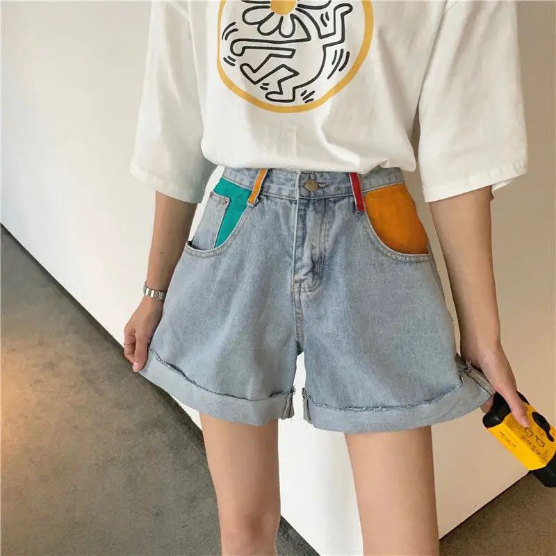 Women 2022 Summer Fashion Loose Wide Legs Shorts Female High Waist Casual Shorts Ladies Students Pockets Jeans Shorts D146
Women 2022 Summer Fashion Loose Wide Legs Shorts Female High Waist Casual Shorts Ladies Students Pockets Jeans Shorts D146
