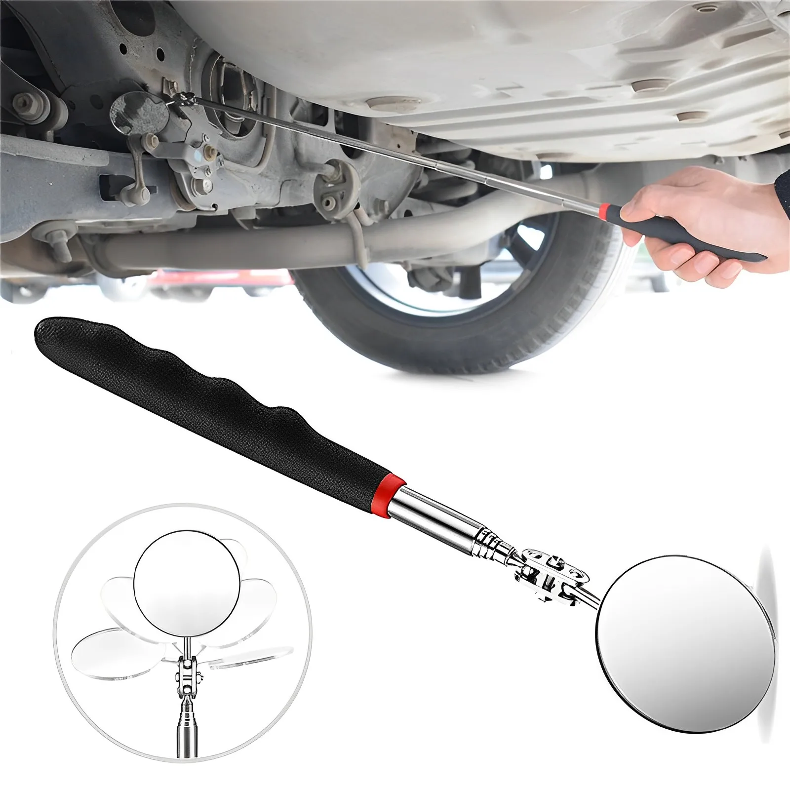 50/85mm Car Telescopic Mirror Inspection Mirror Car Detection Tool Round Lens Reflector Mirror 360 Car Repair Tools Accessories
50/85mm Car Telescopic Mirror Inspection Mirror Car Detection Tool Round Lens Reflector Mirror 360 Car Repair Tools Accessories