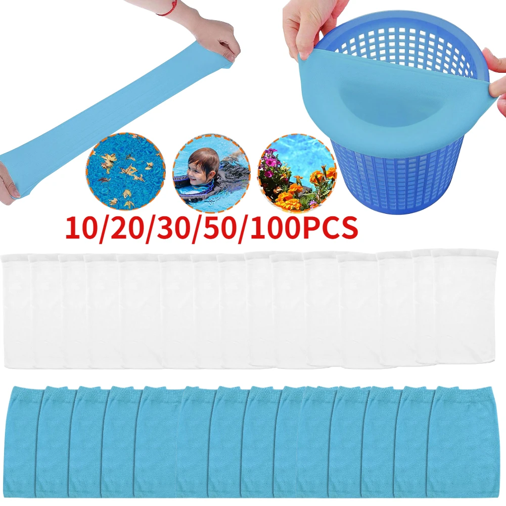20/30/50/100pcs Pool Skimmer Sock Nylon Mesh Design for Filter Basket Skimmer Household Perfect Savers Swimming Pool Accessories
20/30/50/100pcs Pool Skimmer Sock Nylon Mesh Design for Filter Basket Skimmer Household Perfect Savers Swimming Pool Accessories
