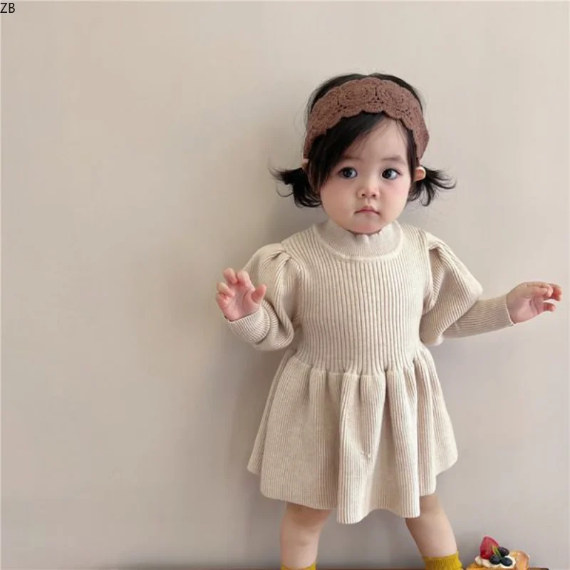 New Princess Long-sleeved Dress Spring Baby Clothes Bubble Sleeve Girl Knitted Dress Fashion Sweater Dress Kids Clothes ZMZB
New Princess Long-sleeved Dress Spring Baby Clothes Bubble Sleeve Girl Knitted Dress Fashion Sweater Dress Kids Clothes ZMZB
