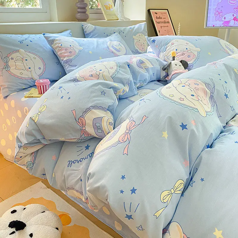 Hello Kitty Kuromi Cinnamoroll Sanrio Anime Peripheral Kawaii Cute Cartoon Children's Three-piece Bed Sheet Quilt Cover Bedding
Hello Kitty Kuromi Cinnamoroll Sanrio Anime Peripheral Kawaii Cute Cartoon Children's Three-piece Bed Sheet Quilt Cover Bedding