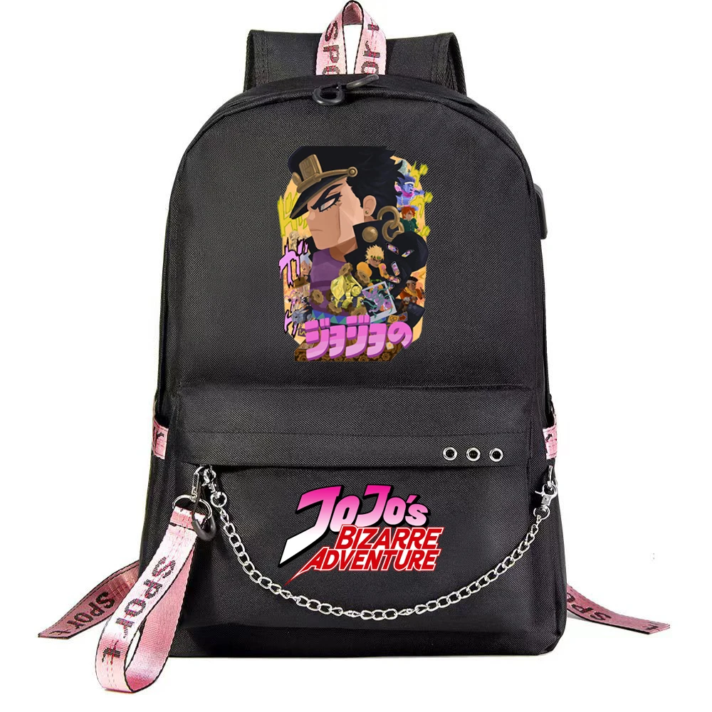 

Рюкзак-мессенджер с аниме «Невероятные приключения Джоджо», дорожный ранец для подростков, детский школьный портфель