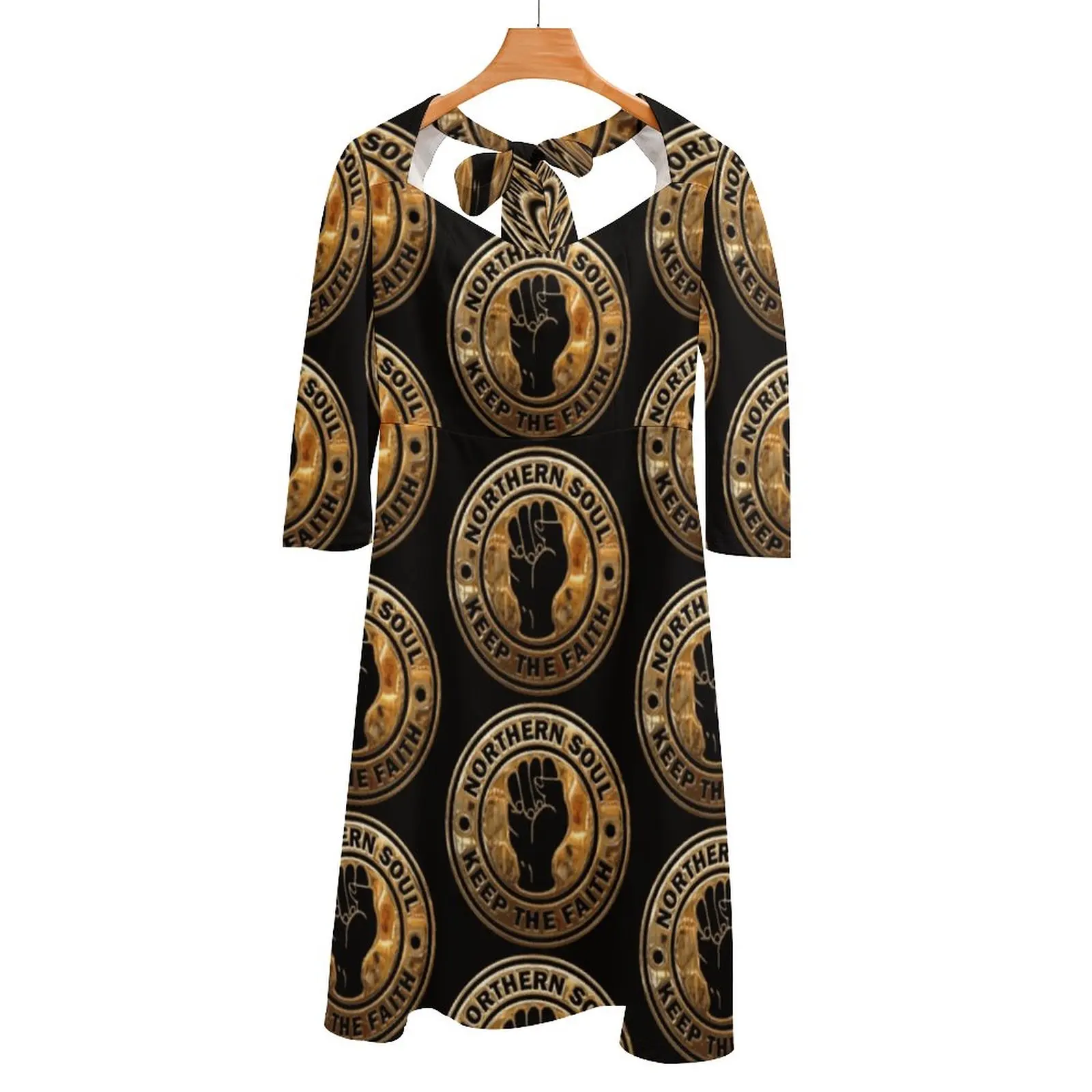 Northern Soul Keep The Faith In Gold Back Lacing Backless Dress Square Neck Dress Fashion Design Large Size Loose Dress
Northern Soul Keep The Faith In Gold Back Lacing Backless Dress Square Neck Dress Fashion Design Large Size Loose Dress