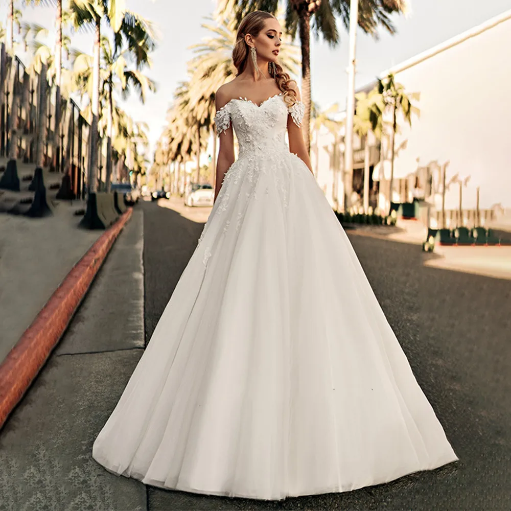 2022 Charming White Wedding Dress For Women A-Line Lace Off The Shoulder Court Train Bridal Gown Vestido De Novia
2022 Charming White Wedding Dress For Women A-Line Lace Off The Shoulder Court Train Bridal Gown Vestido De Novia