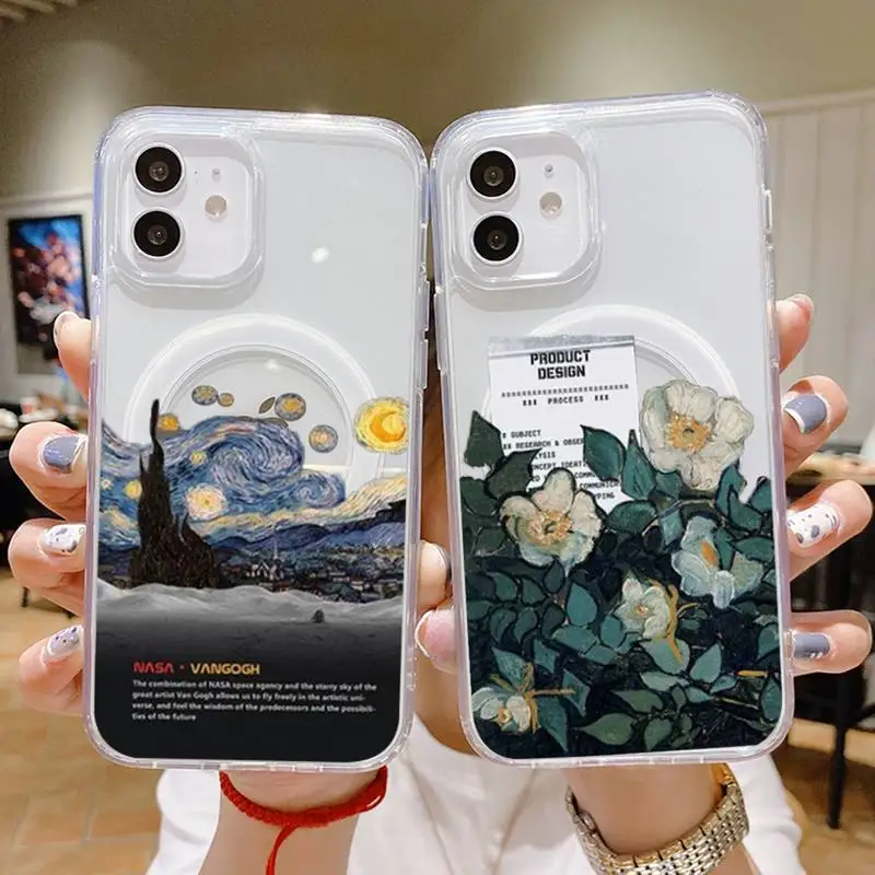 Fashion and famous paintings Phone Case For iPhone 13 12 11 Mini Pro Max transparent Super Magnetic MagSafe Cover
Fashion and famous paintings Phone Case For iPhone 13 12 11 Mini Pro Max transparent Super Magnetic MagSafe Cover