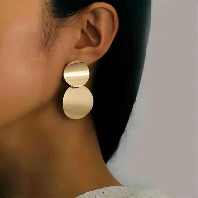 Fashion Gold color Earrings For women Two Metal Pieces Stacking Plating Process Women's Gold Earrings Girls New Trend Party Gift
Fashion Gold color Earrings For women Two Metal Pieces Stacking Plating Process Women's Gold Earrings Girls New Trend Party Gift