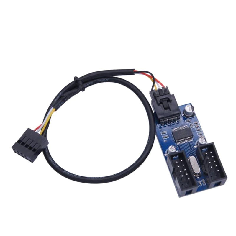 Male 1 To 2 Female 9Pin USB 2.0 Header Extension Cable Card Motherboard Hub Adapter
Male 1 To 2 Female 9Pin USB 2.0 Header Extension Cable Card Motherboard Hub Adapter