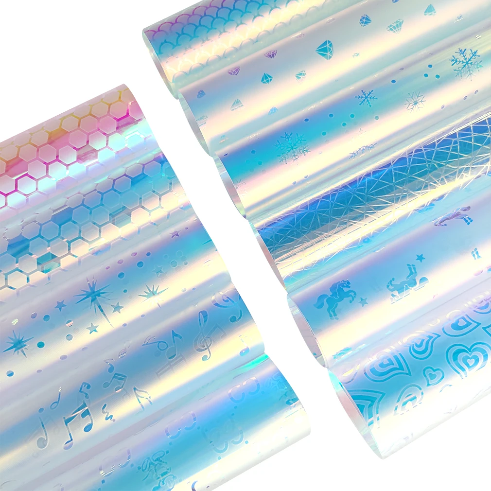 Blu-ray Iridescent Transparent TPU Film Vinyl Cartoon Faux Leather Fabric for Handbag Bow Decor DIY Craft Materials 30*135CM
Blu-ray Iridescent Transparent TPU Film Vinyl Cartoon Faux Leather Fabric for Handbag Bow Decor DIY Craft Materials 30*135CM