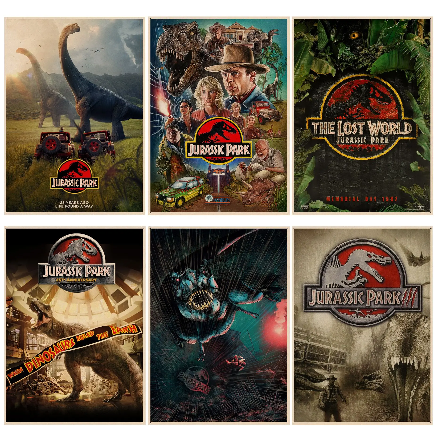 Jurassic Park Movie Posters Kraft Paper Vintage Poster Wall Art Painting Study Nordic home decor 
Jurassic Park Movie Posters Kraft Paper Vintage Poster Wall Art Painting Study Nordic home decor