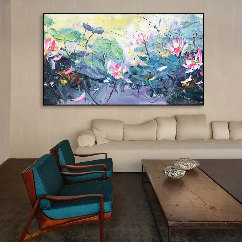 Water Lilies Painting Lotus Oil Painting On Canvas Green Abstract Lotus Wall Art Large Lotus Purple Landscape Modern Knife Paint
Water Lilies Painting Lotus Oil Painting On Canvas Green Abstract Lotus Wall Art Large Lotus Purple Landscape Modern Knife Paint