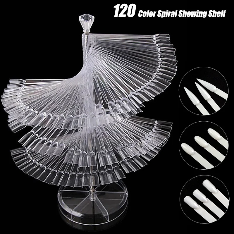 120 Nail Art False Tips Display Stand Spiral Shelf Showing Gel Polish Oval Square Nail Showing Shelf Rack Manicure Practice Tool
120 Nail Art False Tips Display Stand Spiral Shelf Showing Gel Polish Oval Square Nail Showing Shelf Rack Manicure Practice Tool
