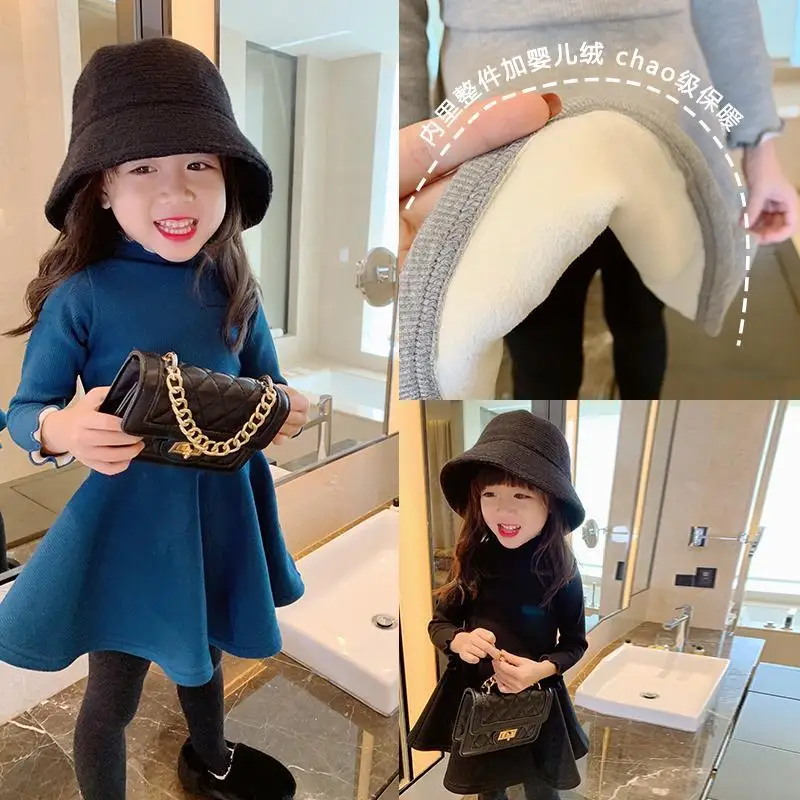 Baby Girls Autumn Dress New Winter Clothing Children's Solid Color Long-sleeved Dress Princess Christmas Turtleneck Dresses Q149
Baby Girls Autumn Dress New Winter Clothing Children's Solid Color Long-sleeved Dress Princess Christmas Turtleneck Dresses Q149
