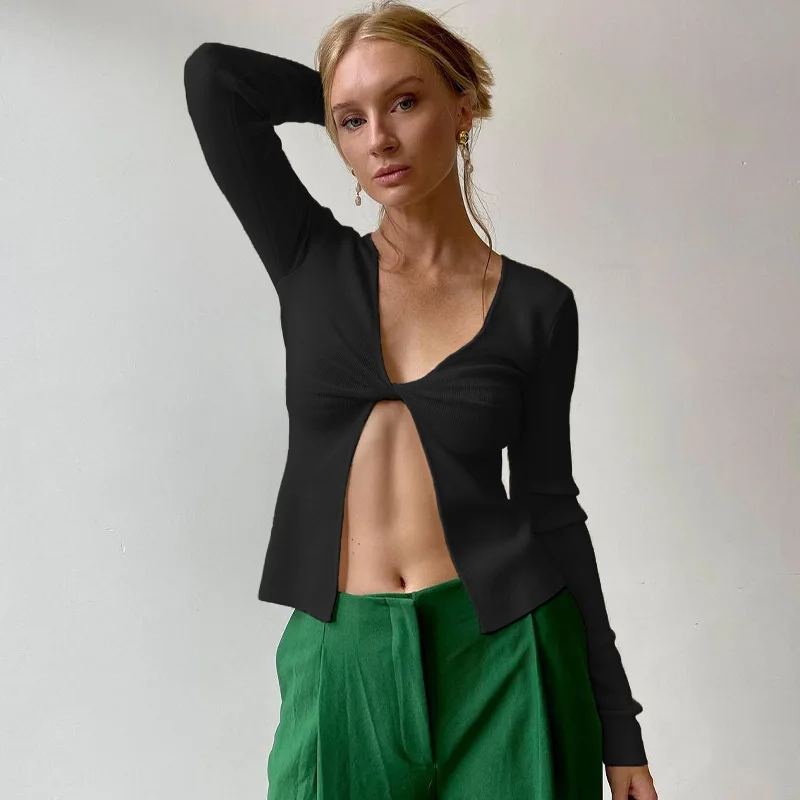 2023 Slim fit short knitted sweater new style versatile twisted long sleeves for women
2023 Slim fit short knitted sweater new style versatile twisted long sleeves for women