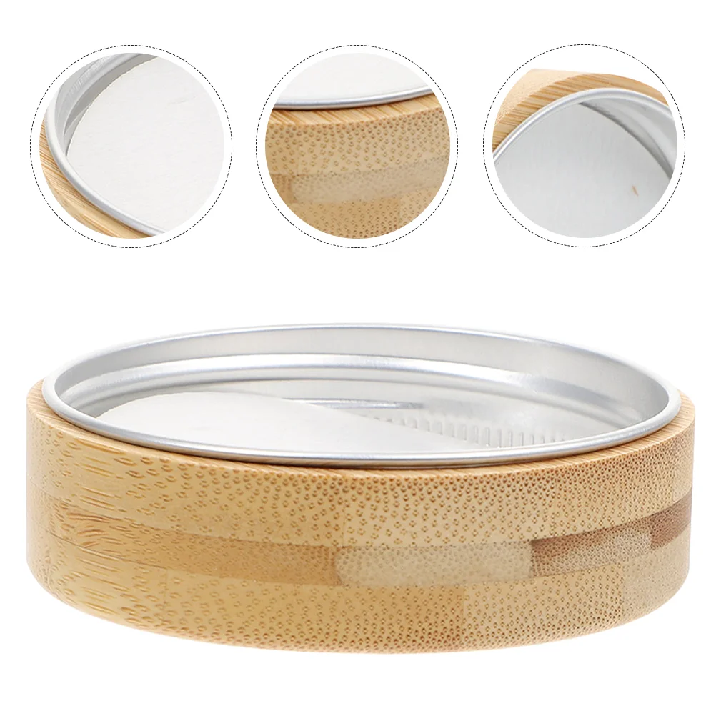 

2 Pcs Mason Jar Bamboo Lid Airtight Jar Covers Wooden Jar Pudding Jar Lids Yogurt Jar Lids Aluminum Wood Masons Jar Lids