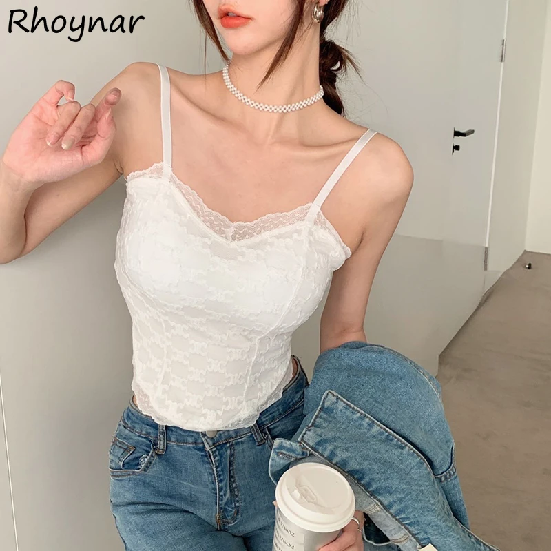 2022 Sexy Camis Women All-match with Chest Pad Lace Simple Fashion Chic Streetwear Sleeveless Clothes Sweet Girl Popular Casual
2022 Sexy Camis Women All-match with Chest Pad Lace Simple Fashion Chic Streetwear Sleeveless Clothes Sweet Girl Popular Casual