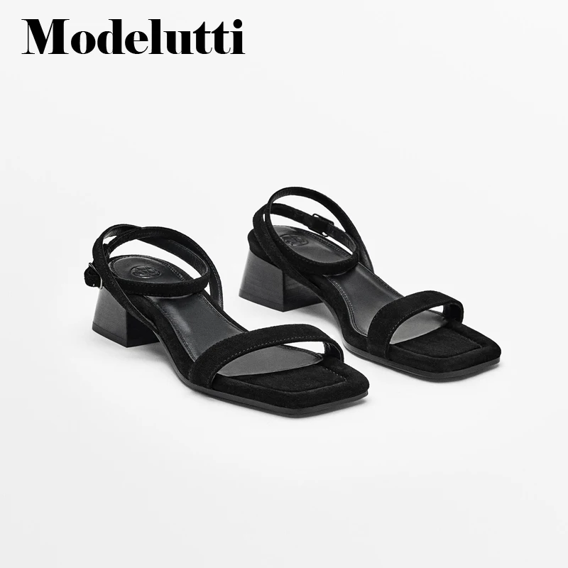 Modelutti 2022 New Spring Summer Suede Genuine Leather Square Head Chunky Heel Sandals Women Solid Simple Casual Shoes Female
Modelutti 2022 New Spring Summer Suede Genuine Leather Square Head Chunky Heel Sandals Women Solid Simple Casual Shoes Female