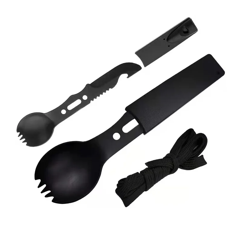 Outdoor Tools Survival Durable Stainless Steel Portable Tool Multifunctional Camping Spoon Fork Bottle Opener Survival Kit
Outdoor Tools Survival Durable Stainless Steel Portable Tool Multifunctional Camping Spoon Fork Bottle Opener Survival Kit