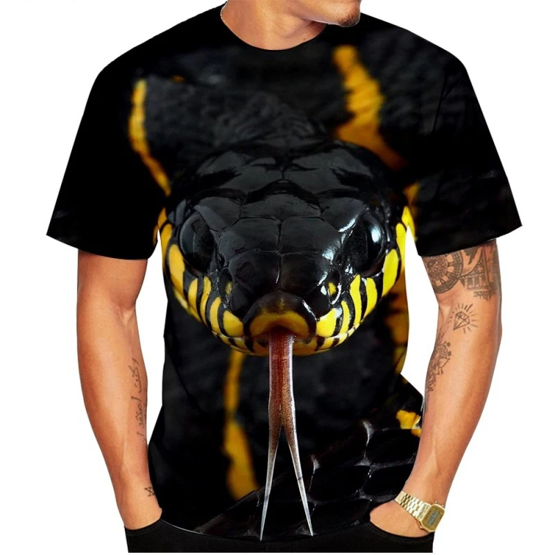 Summer Black Snake T Shirts Men Women Horror Animal Streetwear Fashion 3D Print T-Shirt Kids Oversized O-Neck Tees Tops Clothing
Summer Black Snake T Shirts Men Women Horror Animal Streetwear Fashion 3D Print T-Shirt Kids Oversized O-Neck Tees Tops Clothing