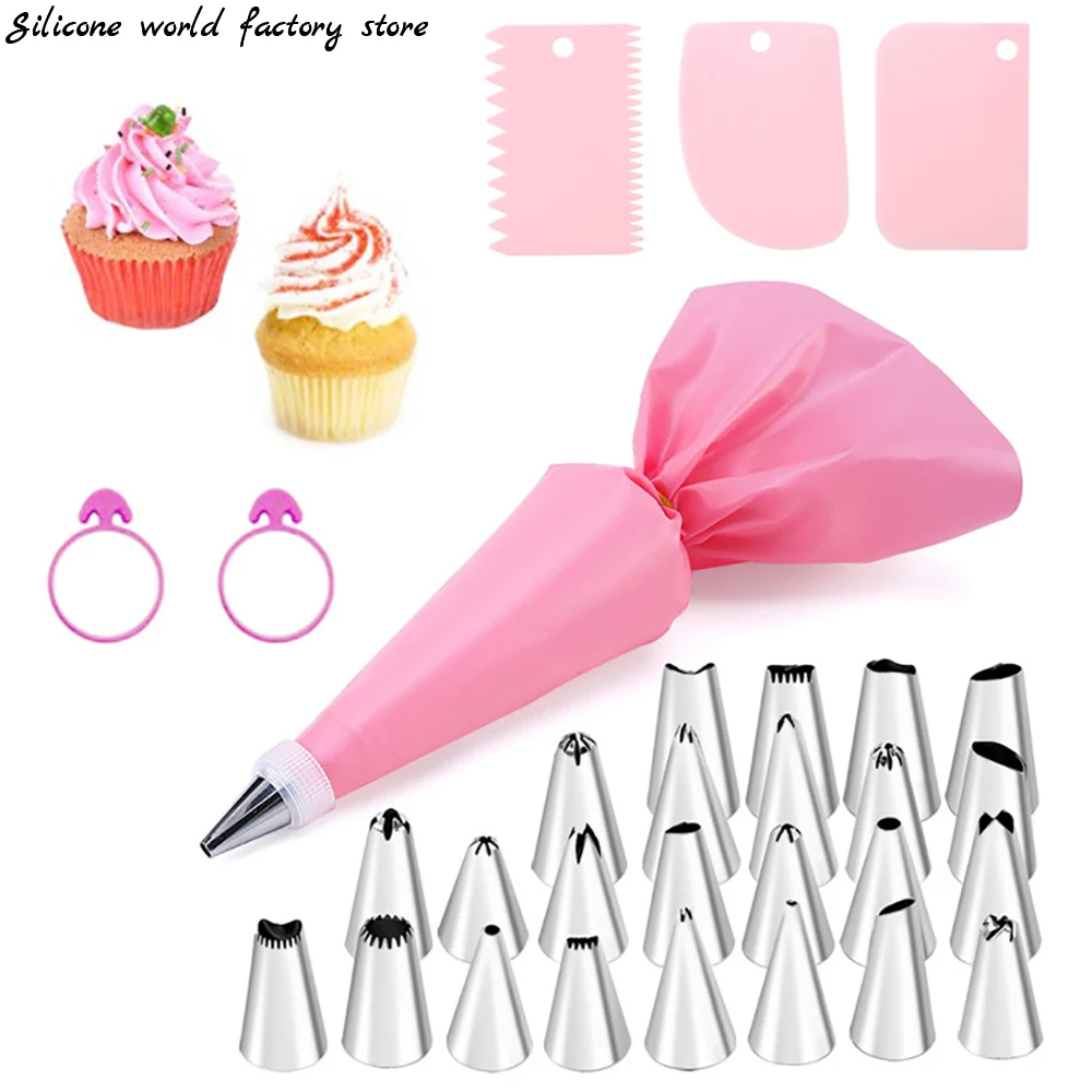 Silicone world Pastry Bag Cream Bag Kitchen DIY Cake Icing Piping Cream Cake Decorating Tools TPU Reusable Pastry Bag+Nozzle Set
Silicone world Pastry Bag Cream Bag Kitchen DIY Cake Icing Piping Cream Cake Decorating Tools TPU Reusable Pastry Bag+Nozzle Set