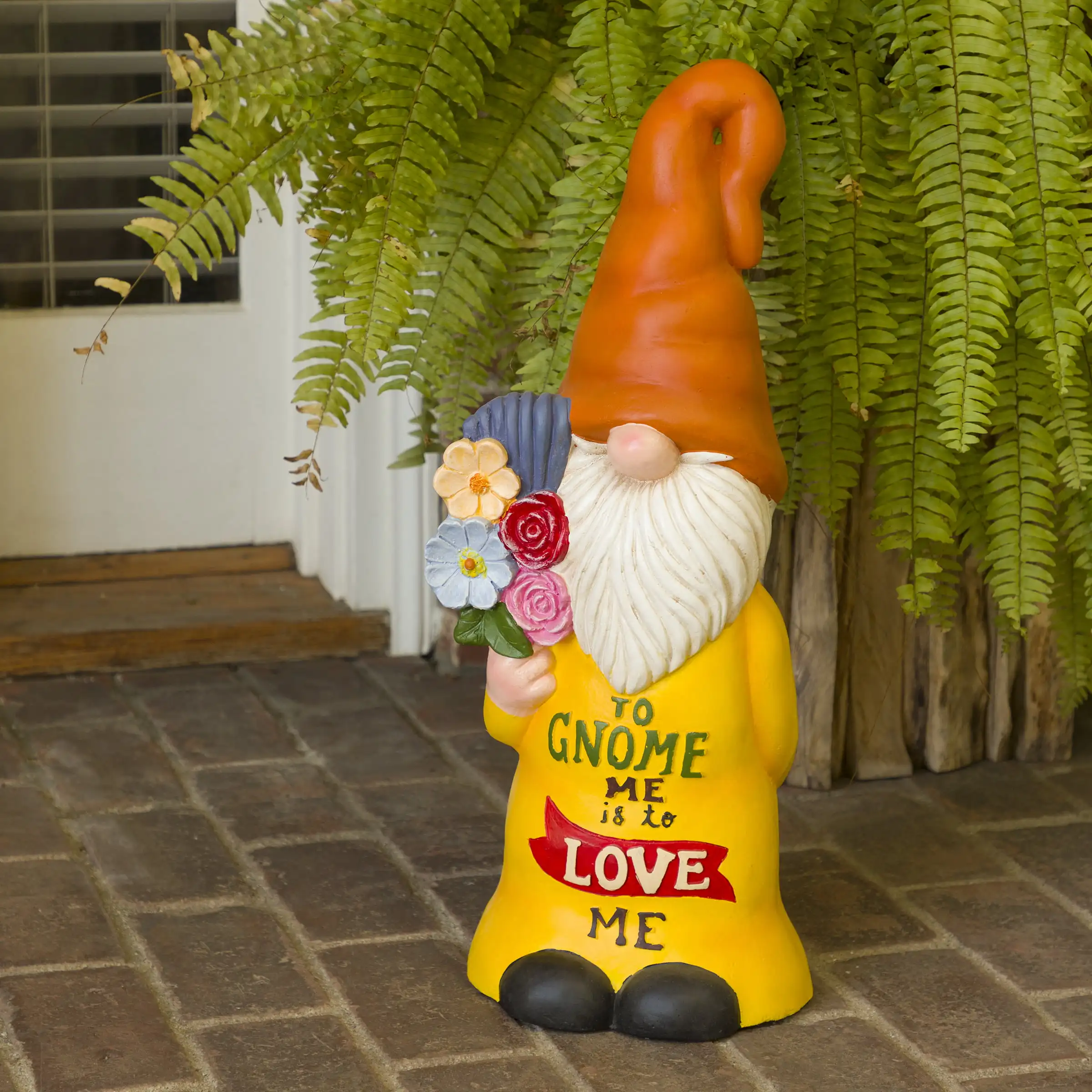 Alpine Corporation 24"H "To Gnome Me Is To Love Me" Indoor/Outdoor Garden Gnome Statue, Orange/Yellowoutdoor garden statue
Alpine Corporation 24"H "To Gnome Me Is To Love Me" Indoor/Outdoor Garden Gnome Statue, Orange/Yellowoutdoor garden statue