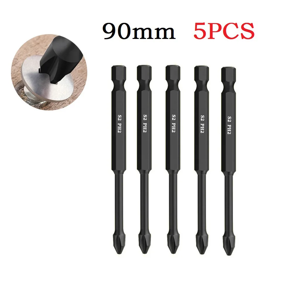 5PCS 90mm PH2 Cross Screwdrivers Magnetic Batch Head Impact Nutdrivers Drill Bit For Electric Drills Power Tool Accessories
5PCS 90mm PH2 Cross Screwdrivers Magnetic Batch Head Impact Nutdrivers Drill Bit For Electric Drills Power Tool Accessories