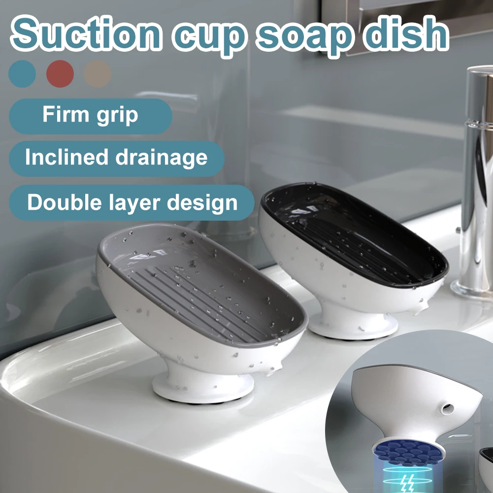 New Self Draining Soap Dish Holder with Suction Cup Soap Dish Tray Soap Container No Punching Sponge Holder Bathroom Accessories
New Self Draining Soap Dish Holder with Suction Cup Soap Dish Tray Soap Container No Punching Sponge Holder Bathroom Accessories