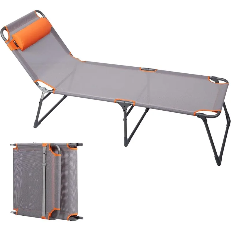 PORTAL Adjustable Portable Cot for Adults, Folding Chair, 4-Position Recliner withTravel, Camping, Beach, Grey, Orange
PORTAL Adjustable Portable Cot for Adults, Folding Chair, 4-Position Recliner withTravel, Camping, Beach, Grey, Orange